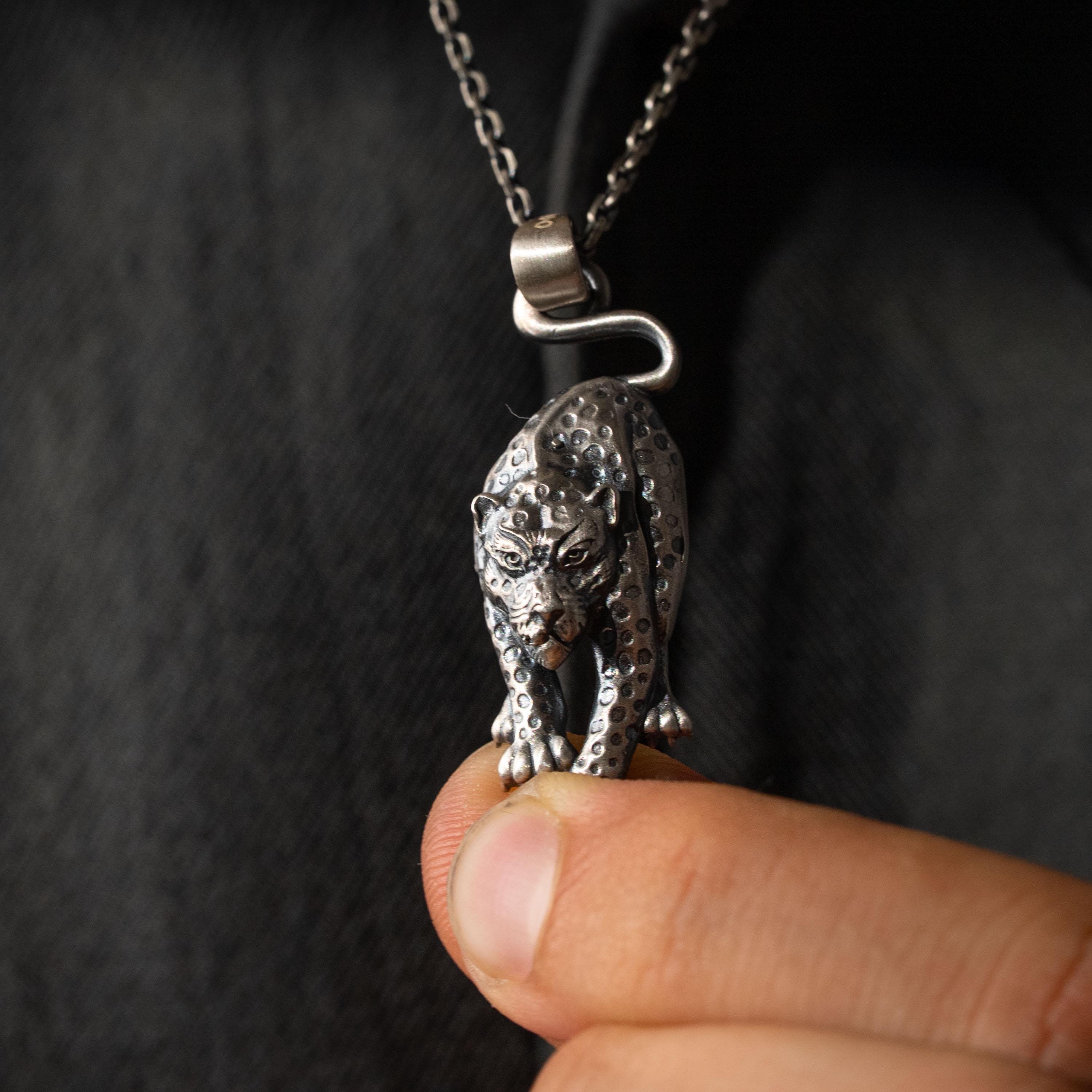 Leopard 925 Sterling Silver Pendant Necklace