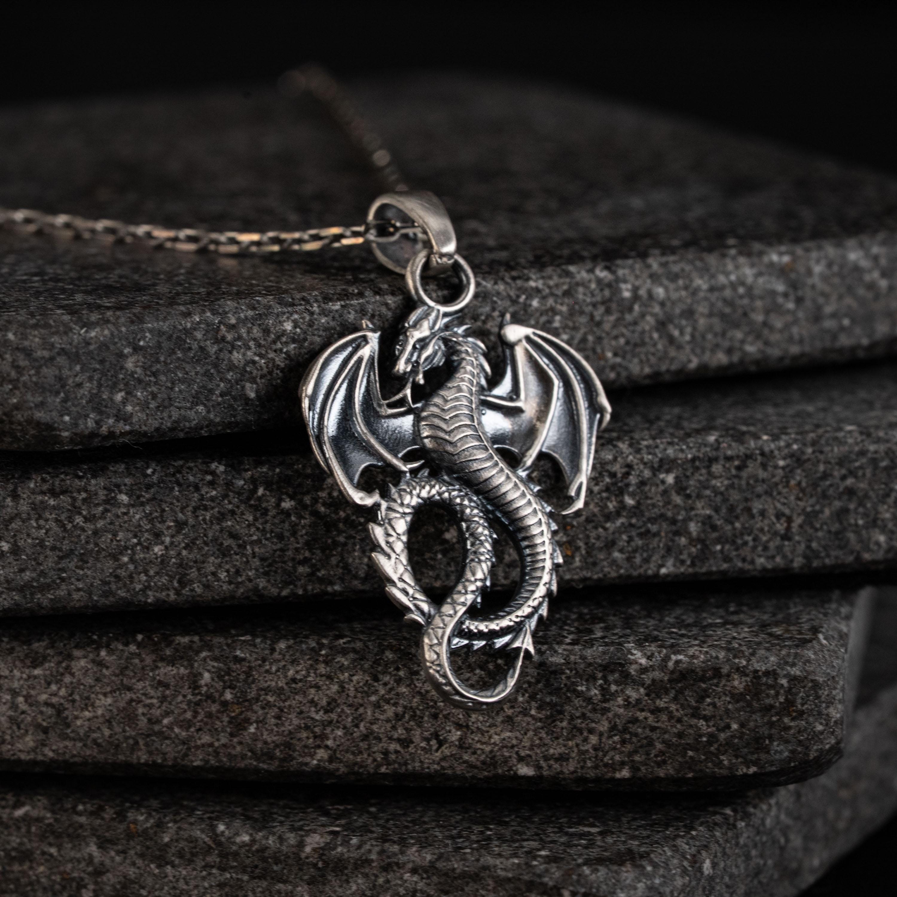 Dragon 925 Sterling Silver Pendant Necklace