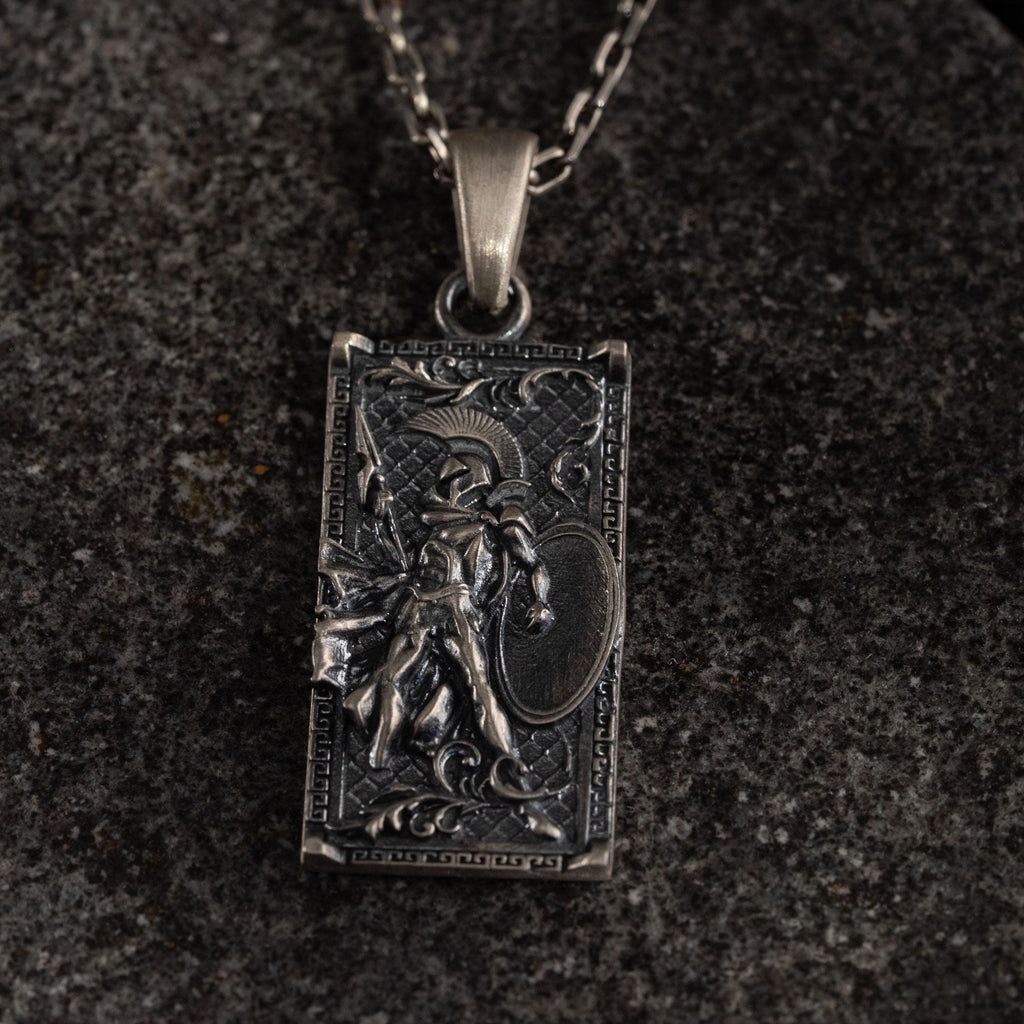 Spartan Warrior 925 Sterling Silver Necklace