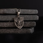 925 Sterling Silver St. Michael Archangel Shield Necklace – Unisex Protection Pendant