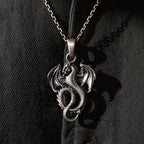 Dragon 925 Sterling Silver Pendant Necklace