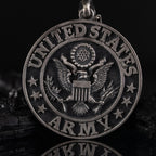 US Army 925 Sterling Silver Handmade Pendant Necklace
