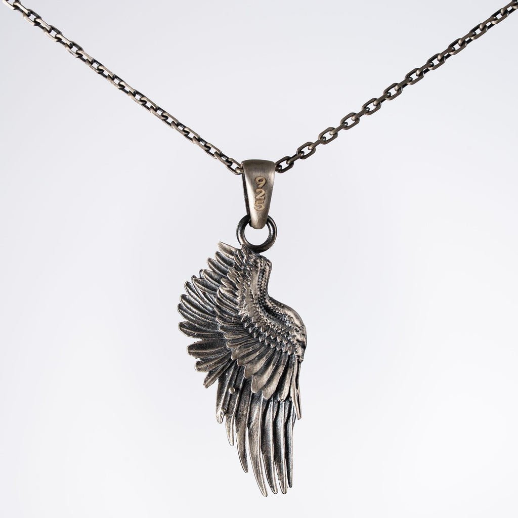Angel Wing 925 Sterling Silver Pendant Necklace