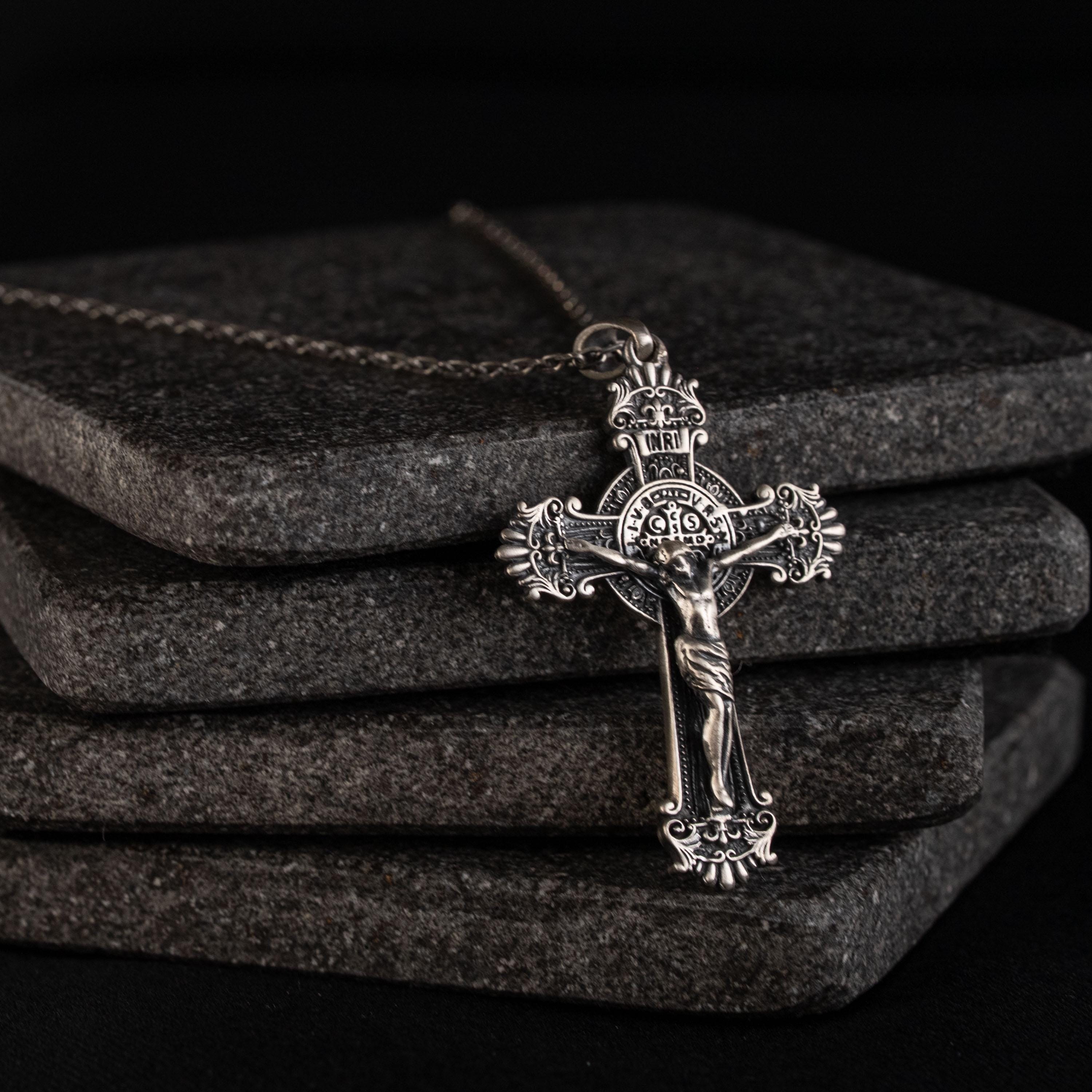 Jesus Crucifix 925 Sterling Silver Necklace