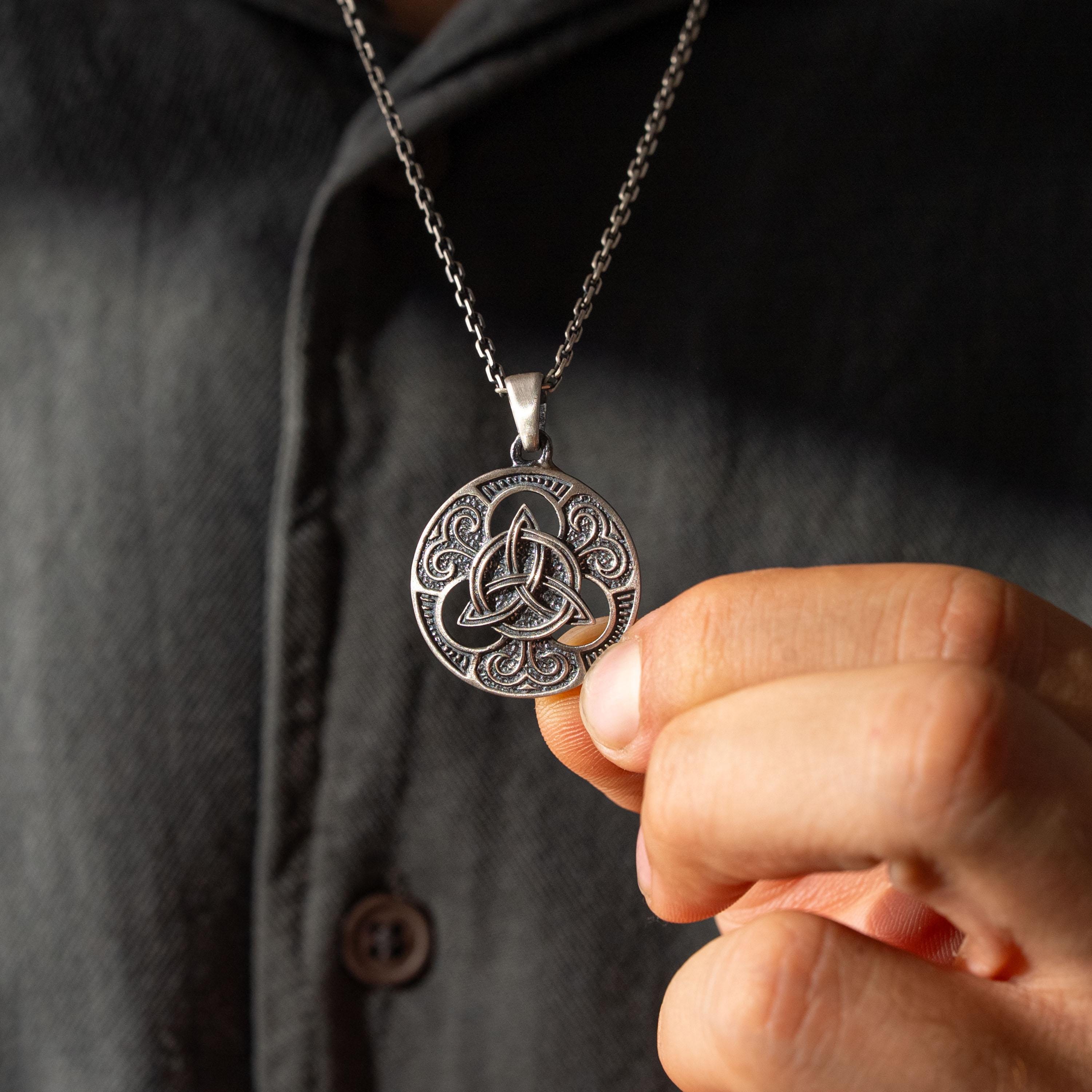 Celtic Triquetra 925 Sterling Silver Pendant Necklace