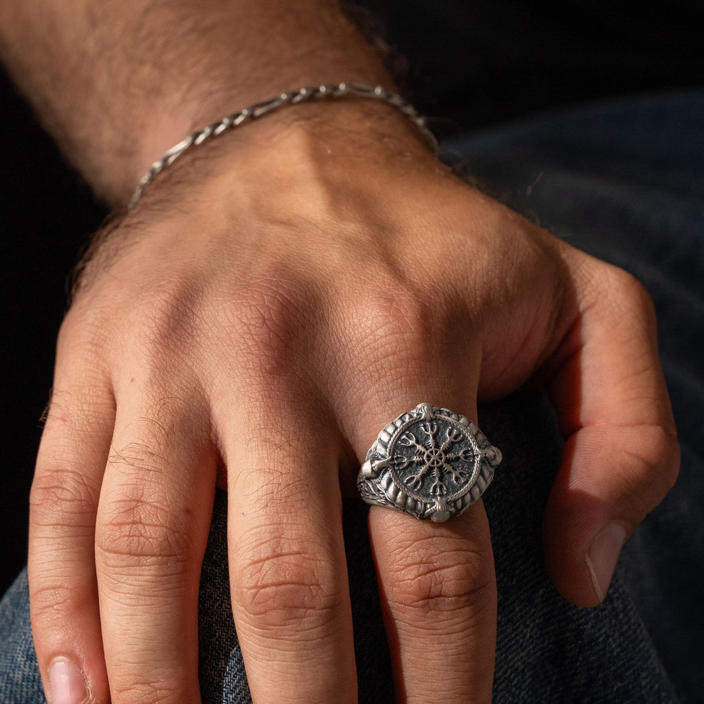 Helm of Awe Viking Sterling Silver Ring