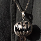 Pumpkin 925 Sterling Silver Necklace