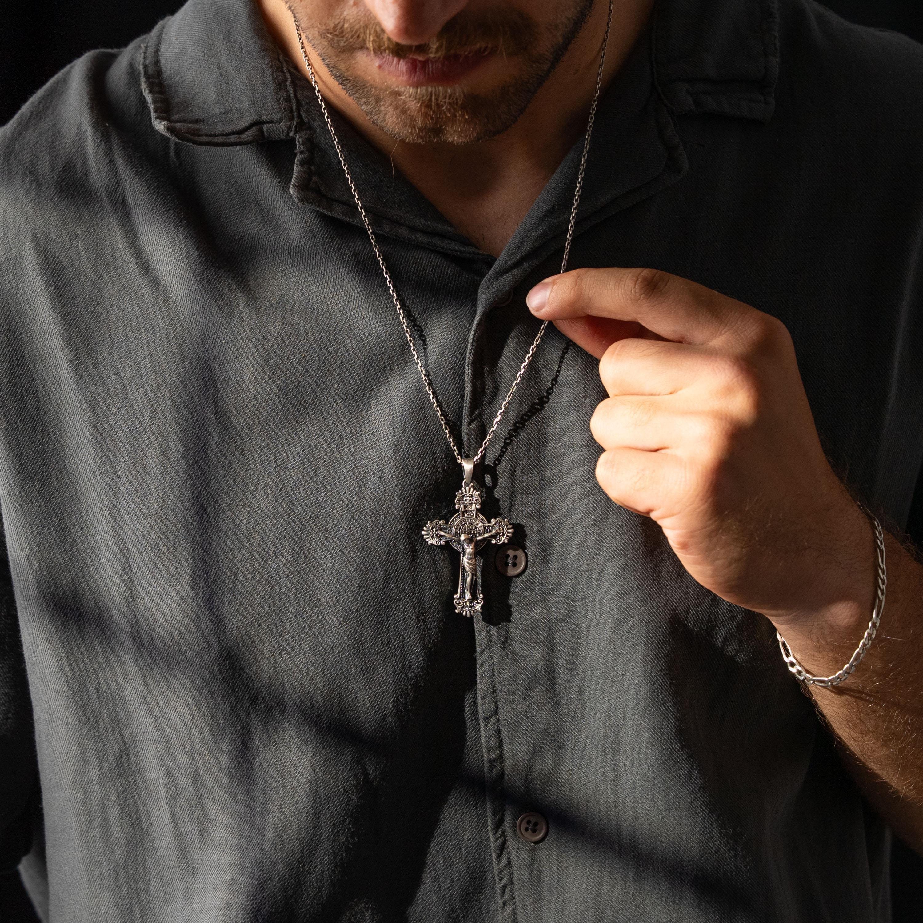 Jesus Crucifix 925 Sterling Silver Necklace