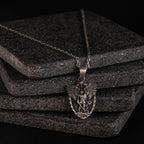 St. Michael Archangel Shield 925 Sterling Silver Necklace