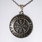 Viking Vegvisir 925 Sterling Silver Necklace