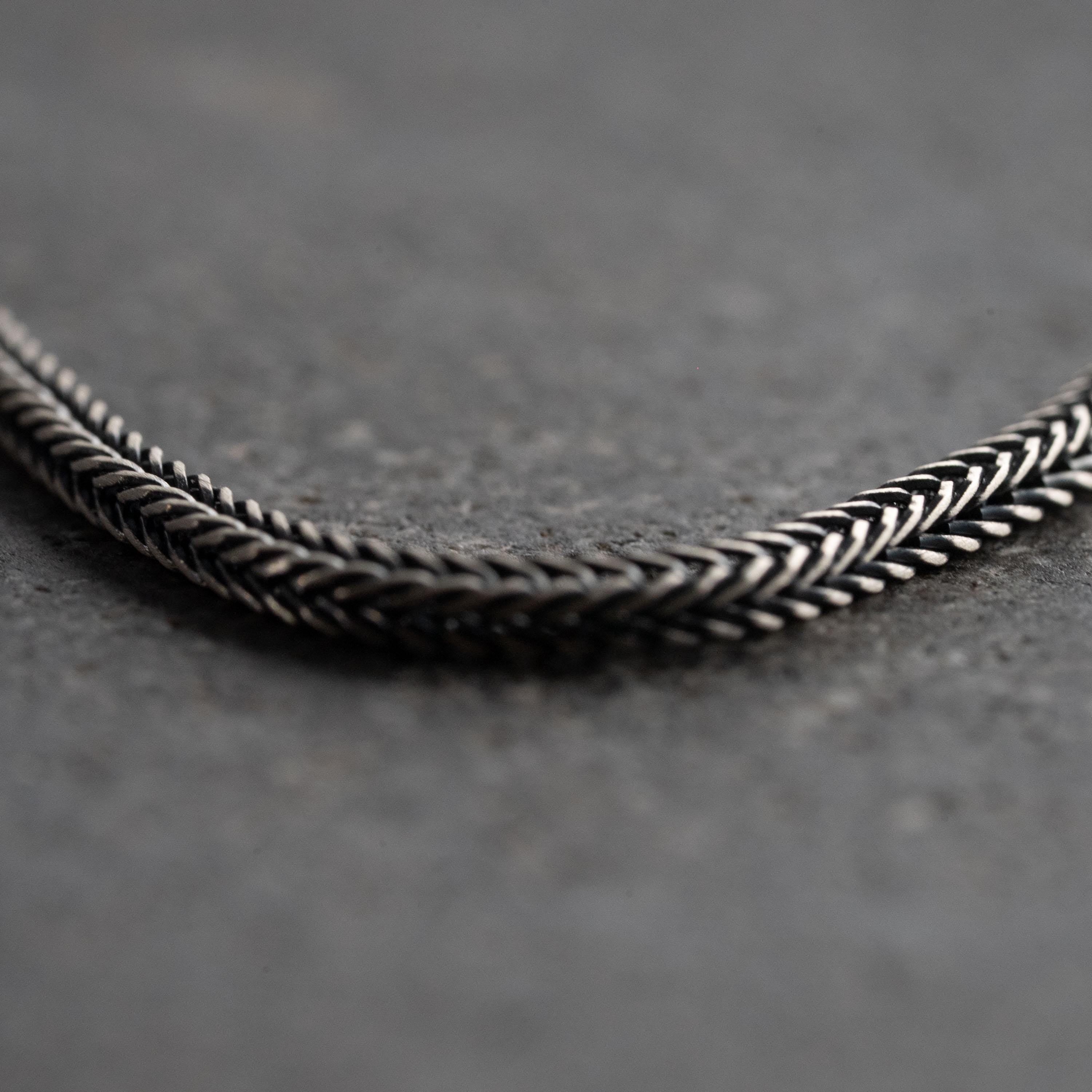 925 Sterling Silver Fox Tail Chain Necklace