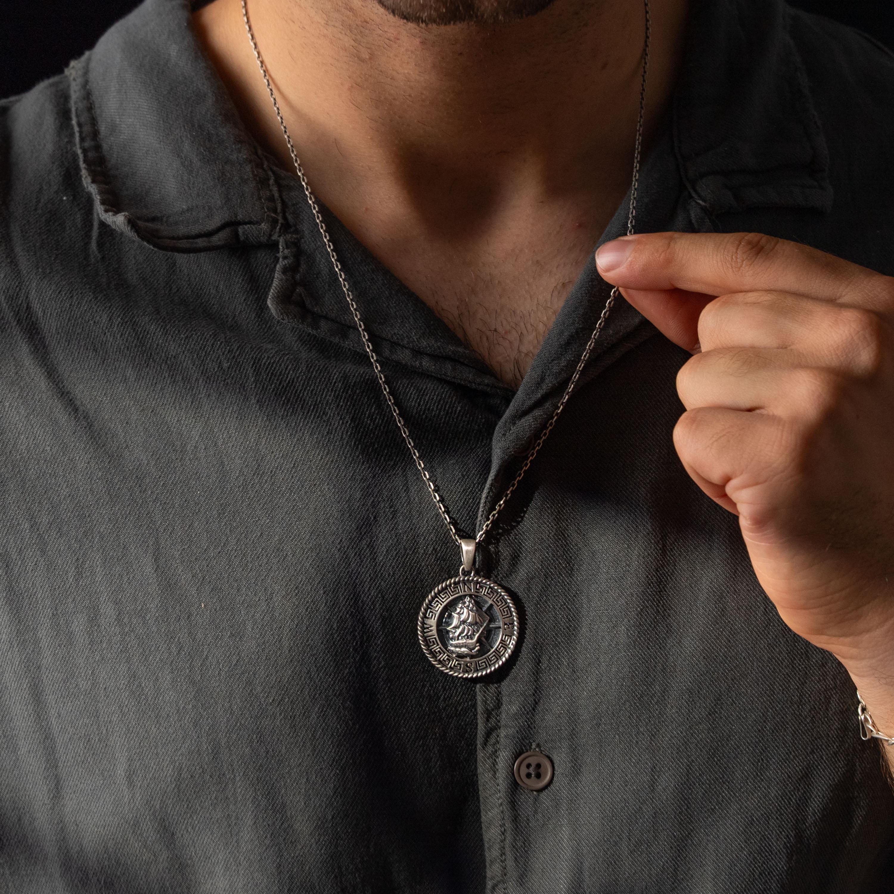 Ship 925 Sterling Silver Pendant