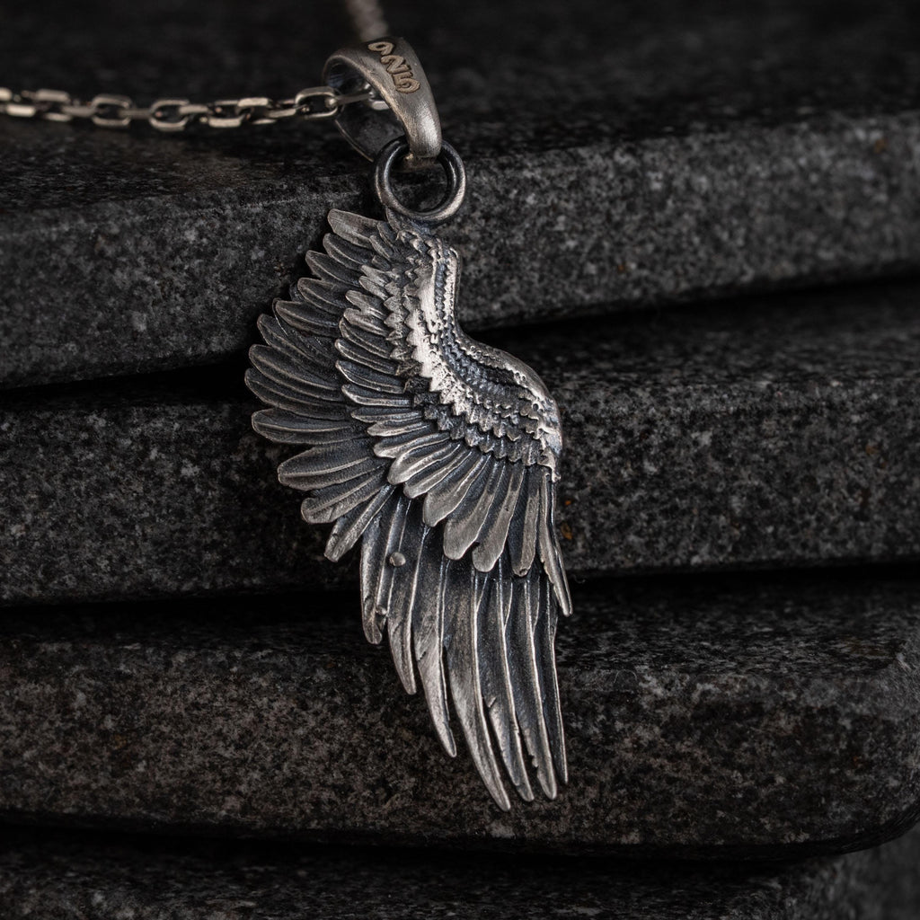 Angel Wing 925 Sterling Silver Pendant Necklace