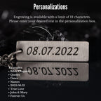 Personalized 925 Sterling Silver Bar Necklace