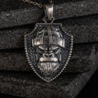 925 Sterling Silver Gorilla King Ring & Angry Gorilla Necklace Set