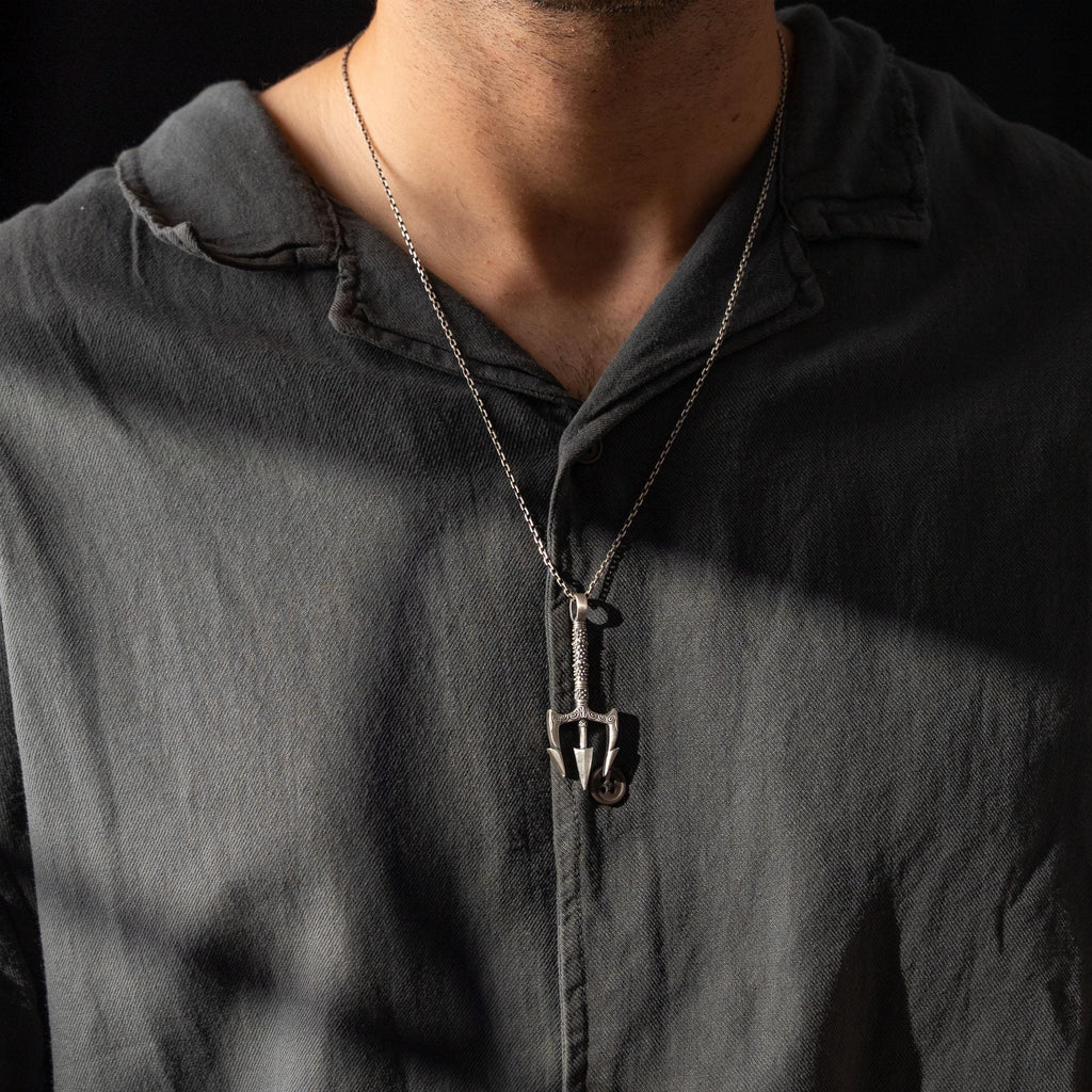 Poseidon Trident  925 Sterling Silver Pendant