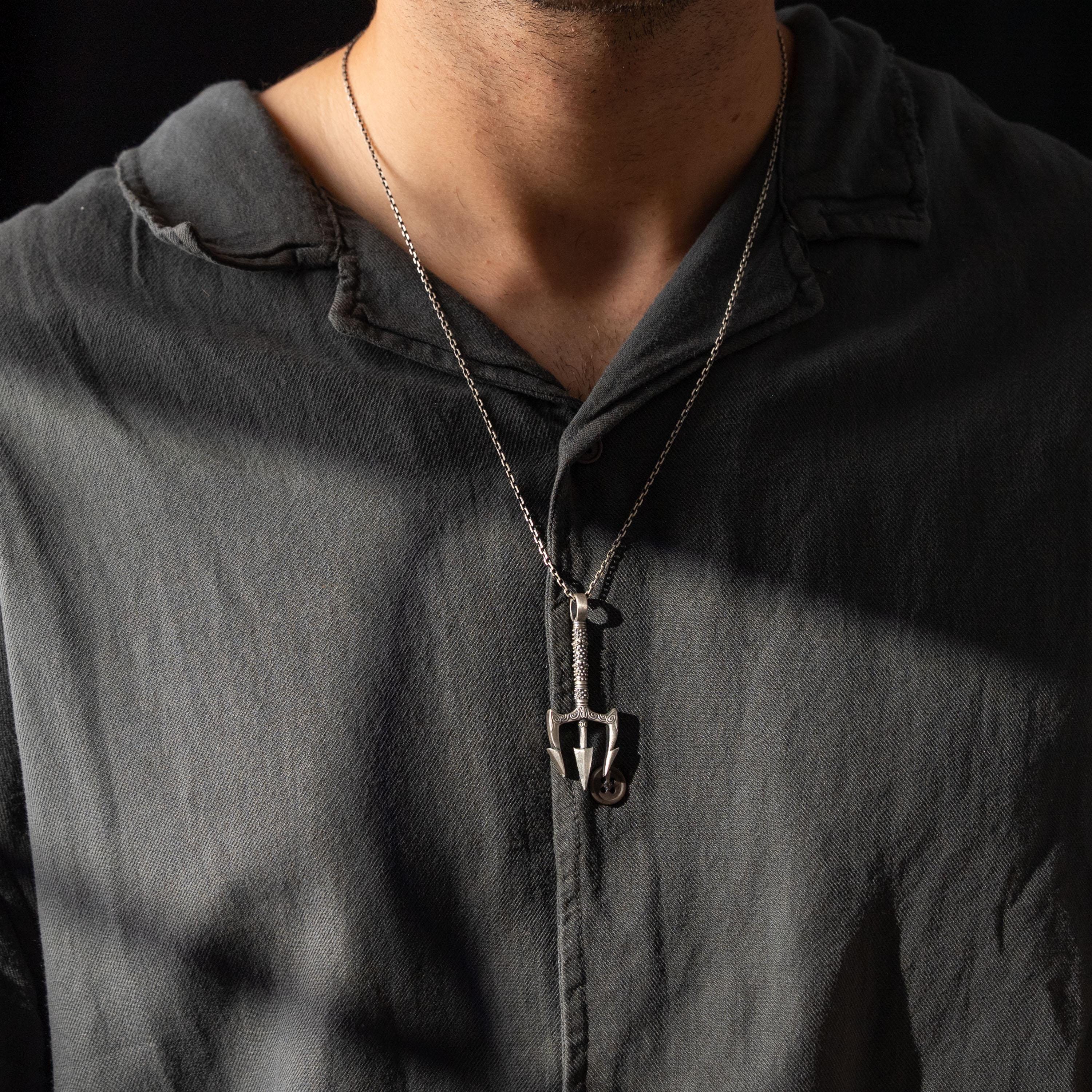 Poseidon Trident  925 Sterling Silver Pendant