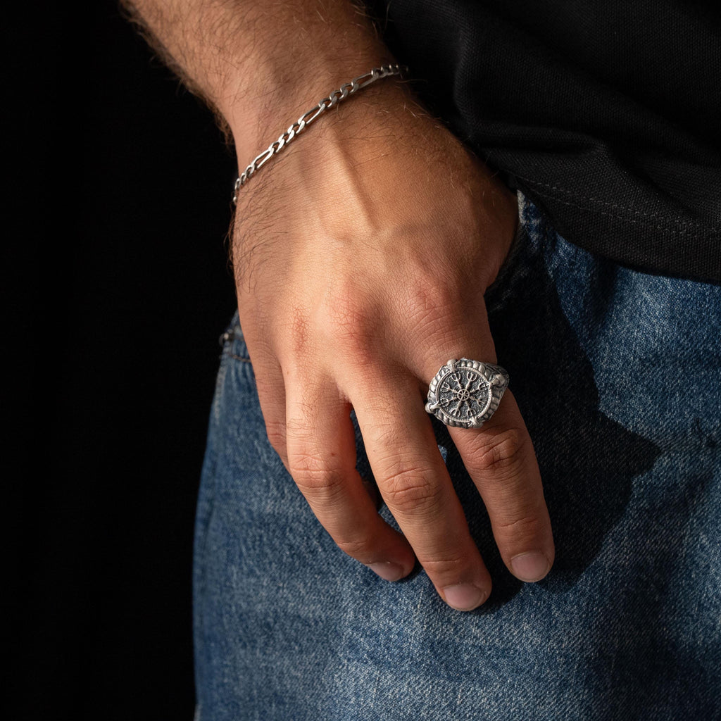 Helm of Awe Viking Sterling Silver Ring