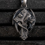 Dragon Cross 925 Sterling Silver Pendant Necklace