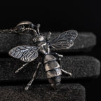 Queen Bee Necklace & Honeycomb Ring Handmade 925 Sterling Silver Set