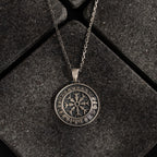 Viking Vegvisir 925 Sterling Silver Necklace