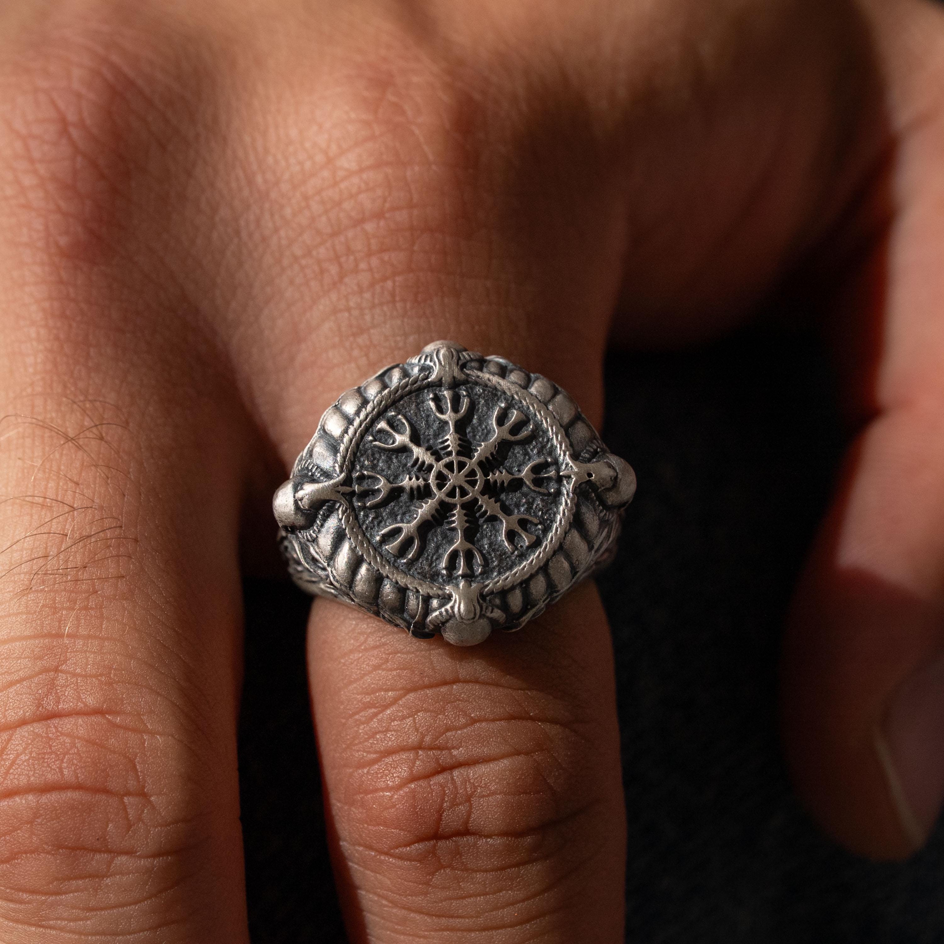 Helm of Awe Viking Sterling Silver Ring