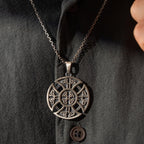 Celtic Knot Cross Handmade Sterling Silver Men Charm Necklace