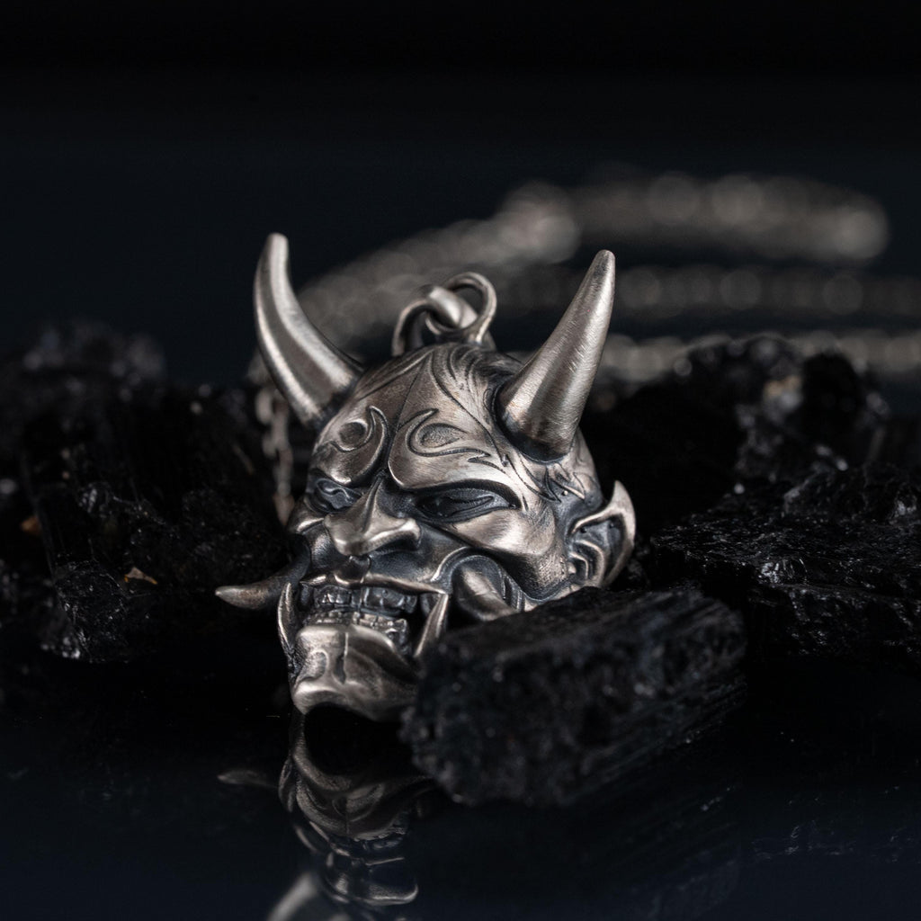 Hannya Mask 925 Sterling Silver Necklace