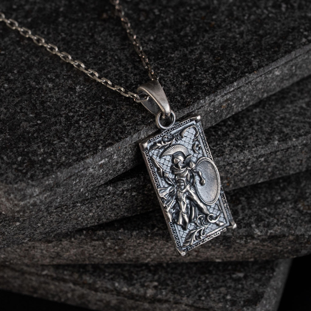 Spartan Warrior 925 Sterling Silver Necklace