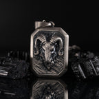 Custom Ram Skull Sterling Silver Necklace