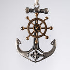 Anchor Ship Cross 925 Sterling Silver Pendant Necklace