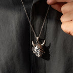 Hannya Mask 925 Sterling Silver Necklace