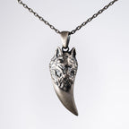 Wolf Tooth 925 Sterling Silver Pendant Necklace