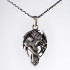 Dragon Cross 925 Sterling Silver Pendant Necklace