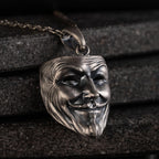 Anonymous Mask Pendant Necklace