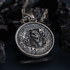 Skeleton 925 Sterling Silver Pendant Necklace