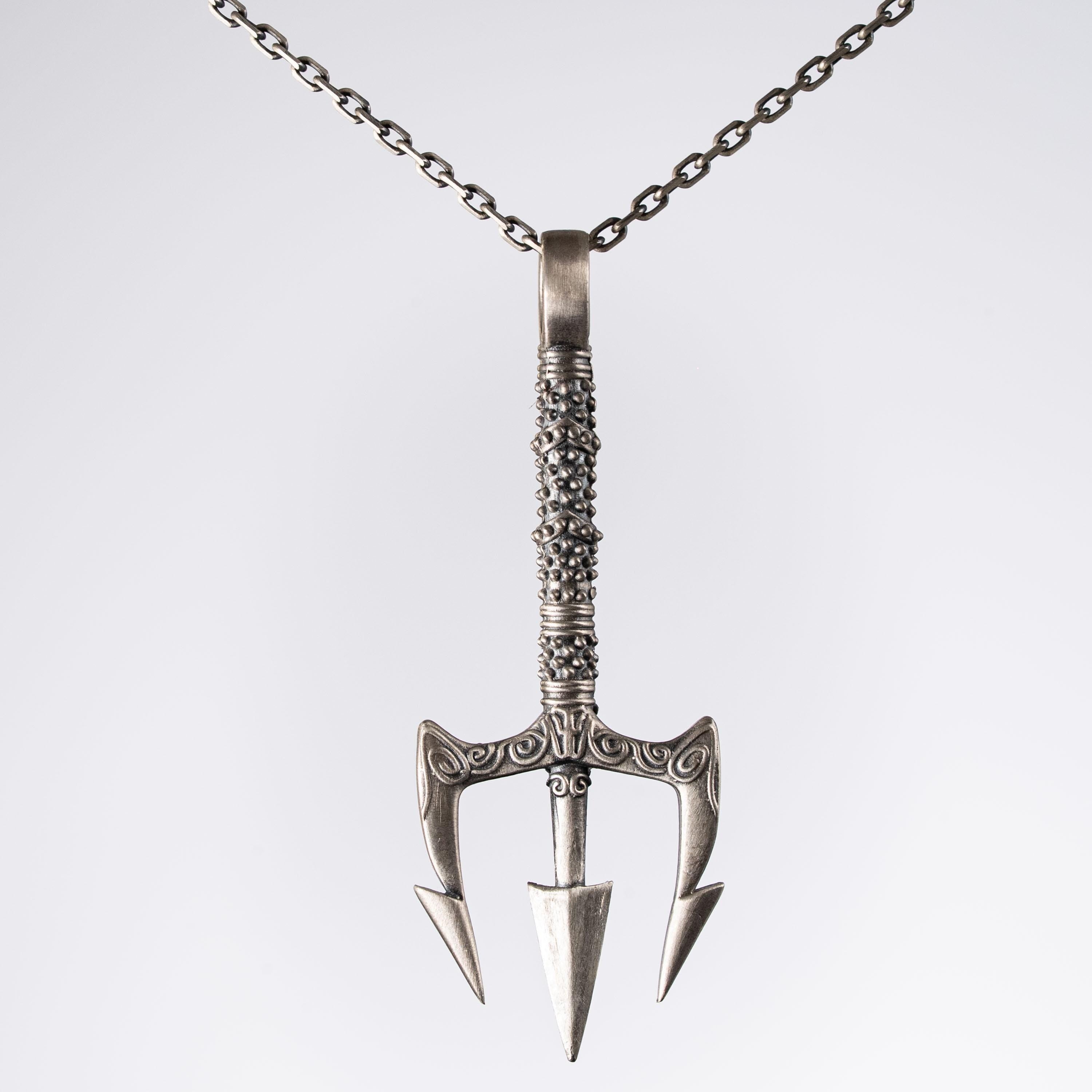 Poseidon Trident  925 Sterling Silver Pendant