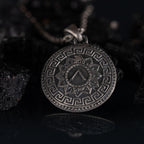 Personalized Spartan Shield 925 Sterling Silver Necklace