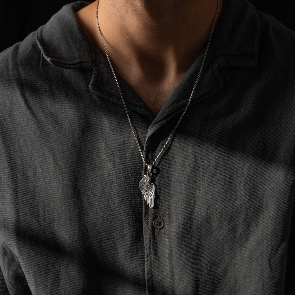 Angel Wing 925 Sterling Silver Pendant Necklace