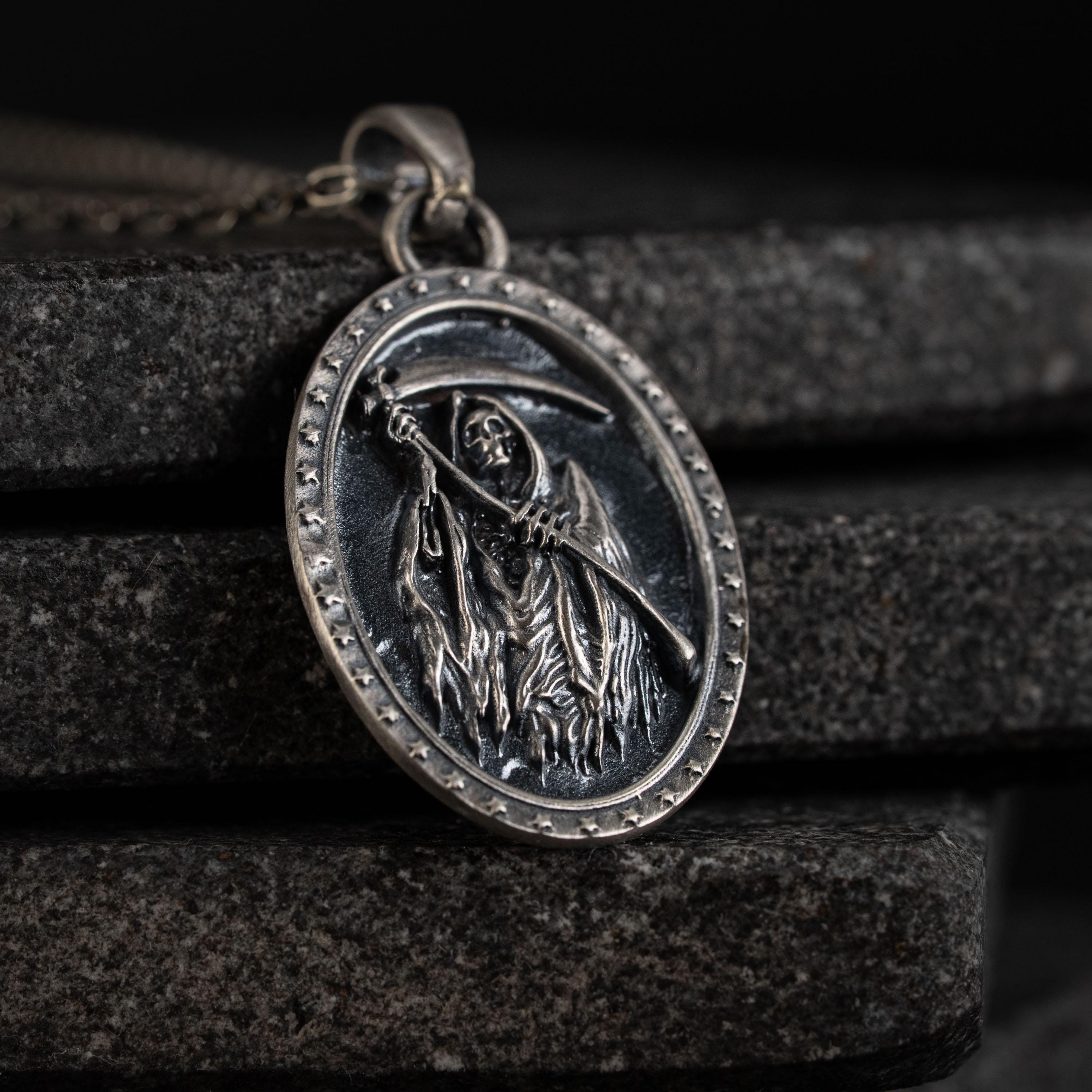 Grim Reaper 925 Sterling Silver Pendant