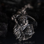 Grim Reaper 925 Sterling Silver Necklace