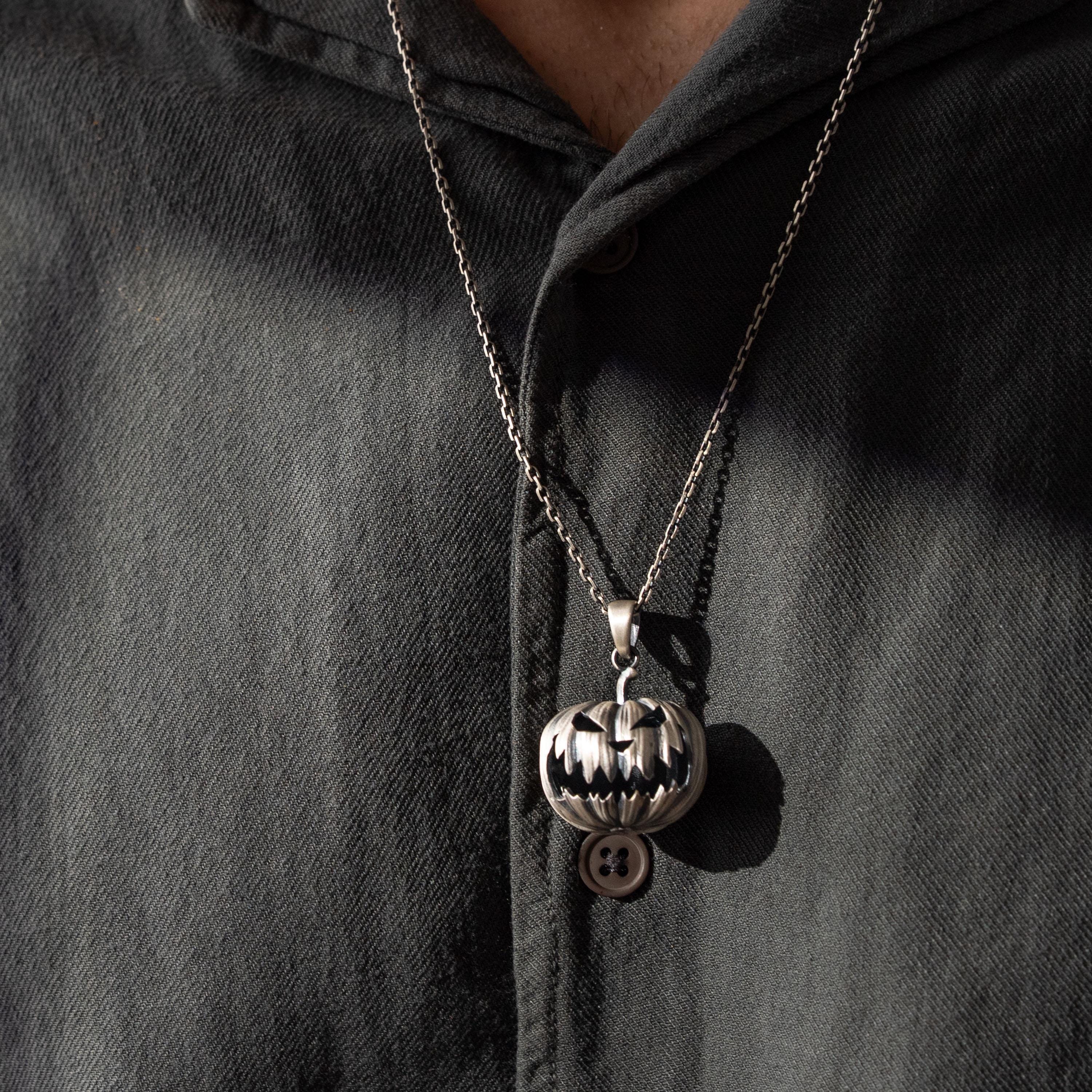 Pumpkin 925 Sterling Silver Necklace