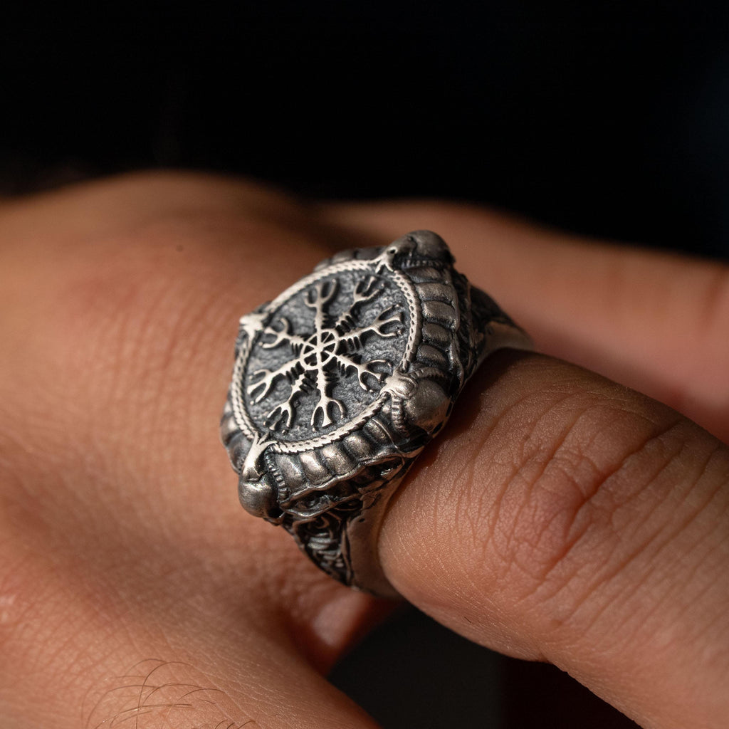 Helm of Awe Viking Sterling Silver Ring