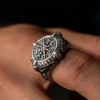 Helm of Awe Viking Sterling Silver Ring