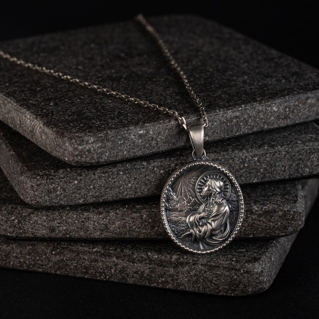 Custom Jesus Christ 925 Sterling Silver Necklace