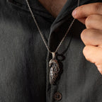 925 Sterling Silver Raven Pendant Necklace