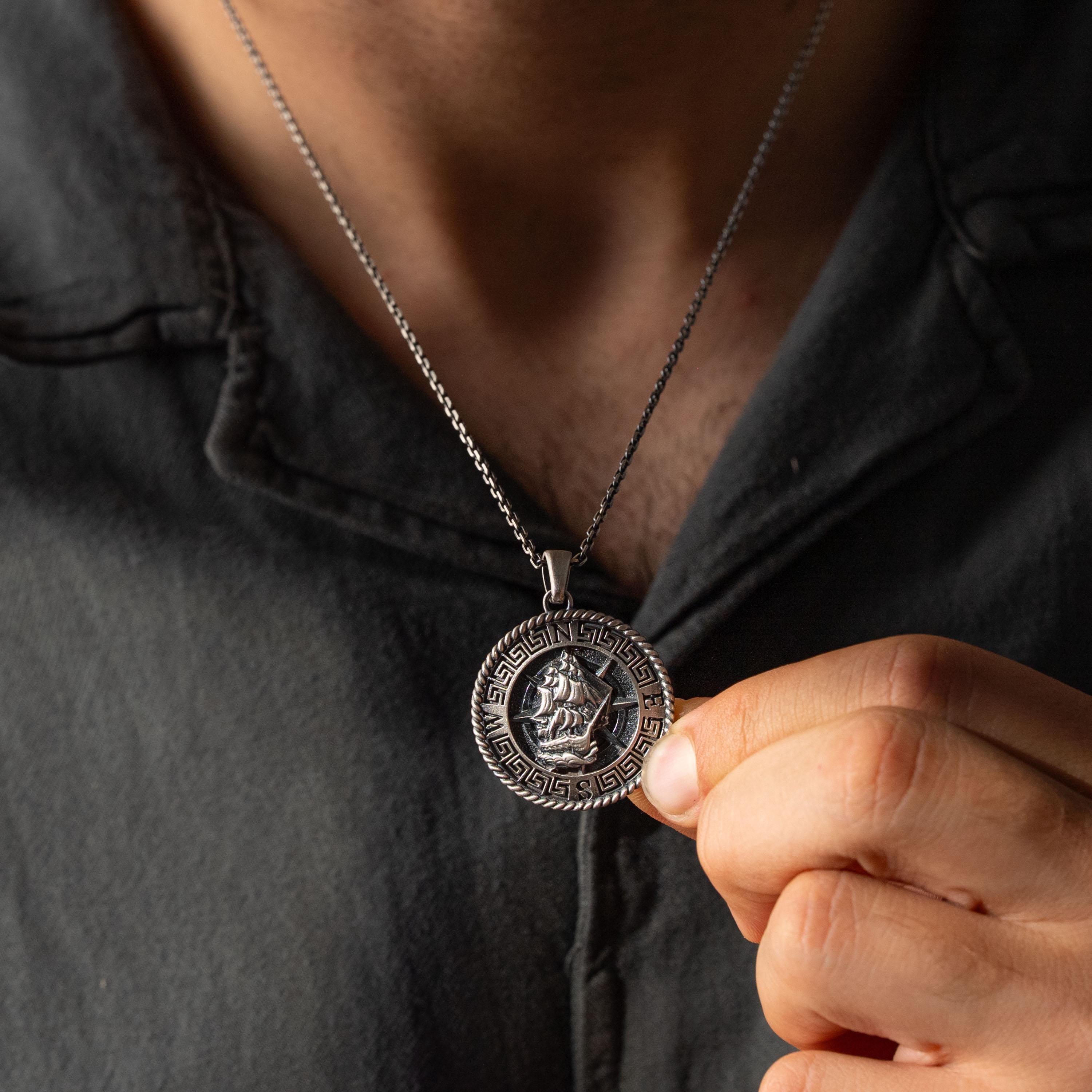 Ship 925 Sterling Silver Pendant