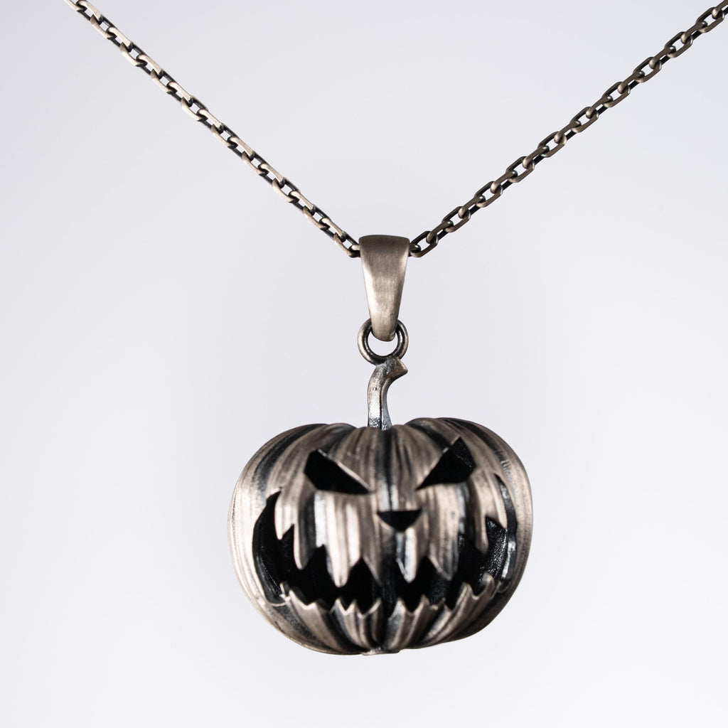 Pumpkin 925 Sterling Silver Necklace