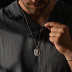 Ram Skull Sterling Silver Necklace