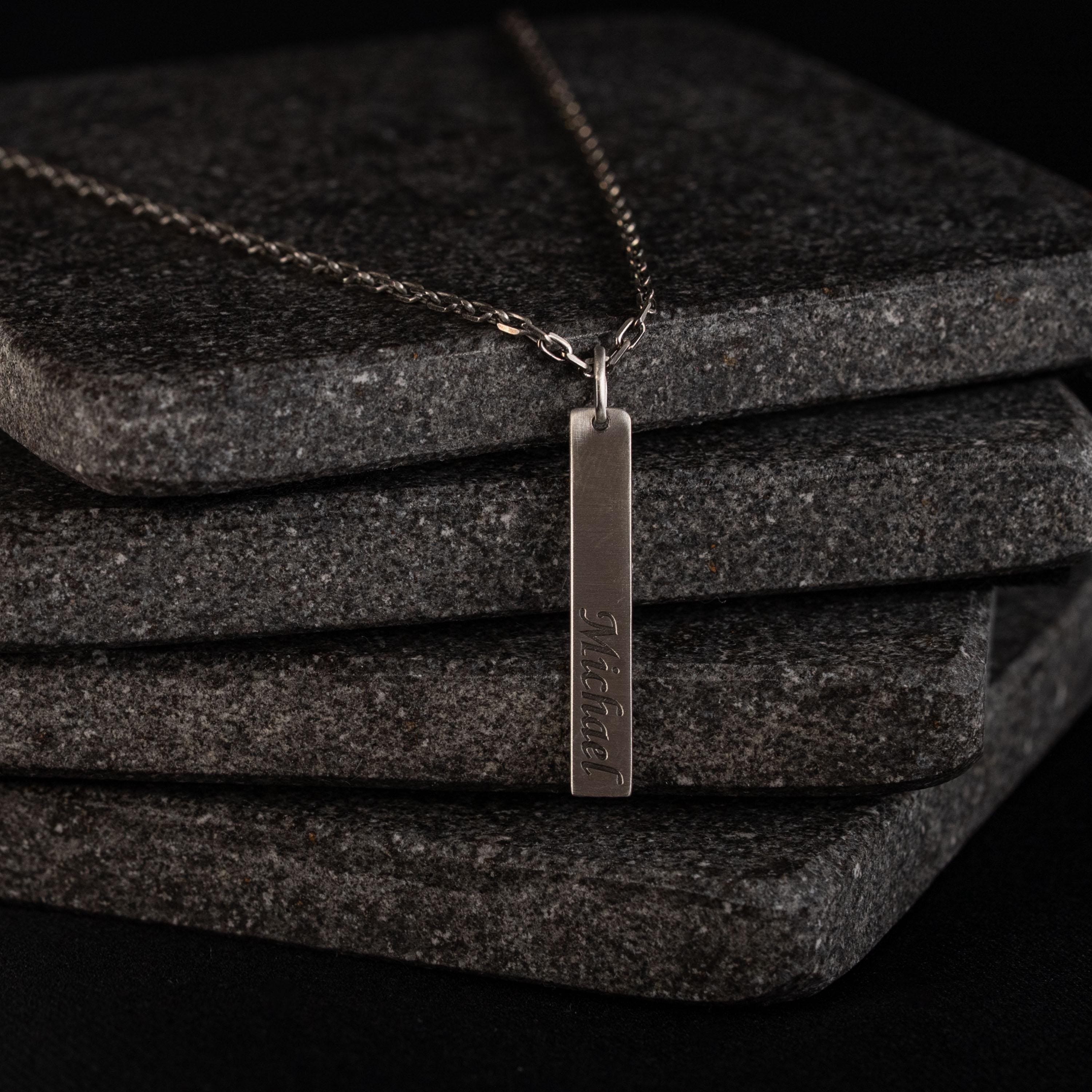 Personalized Name Bar Necklace